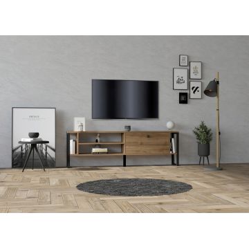 Comoda TV, Puqa Design, Asrın, 160x50.4x24.5 cm, PAL, Maro
