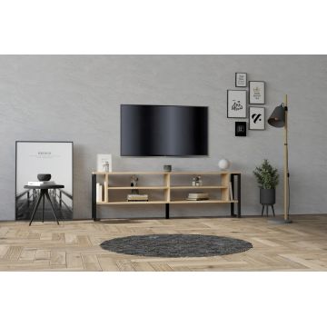 Comoda TV, Puqa Design, Cupe, 160x50.4x24.5 cm, PAL, Maro