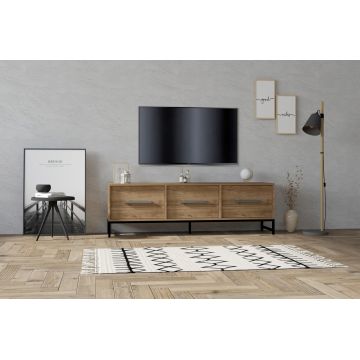 Comoda TV, Puqa Design, Melody, 160x50x40 cm, PAL, Maro