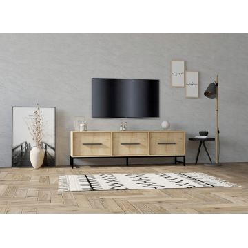 Comoda TV, Puqa Design, Melody, 160x50x40 cm, PAL, Maro