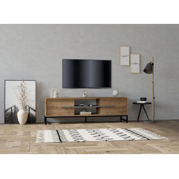 Comoda TV, Puqa Design, Mono, 160x50x40 cm, PAL, Maro