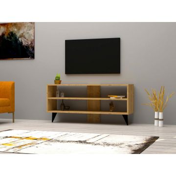 Comoda TV, Puqa Design, One, 120x50x29.6 cm, PAL, Stejar