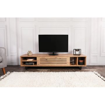 Comoda TV, Puqa Design, Safir, 160x35x40 cm, PAL, Maro