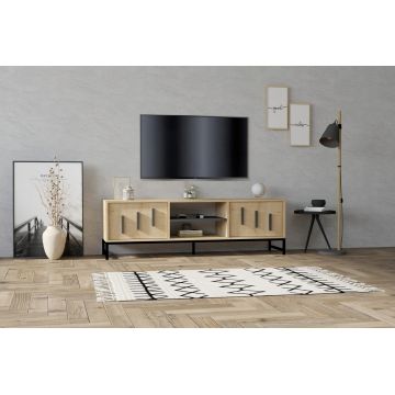 Comoda TV, Puqa Design, Shape, 160x50x40 cm, PAL, Maro