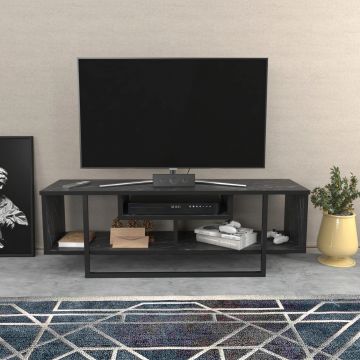 Comoda TV, Retricy, Asal 120, 120x35.2x40.2 cm, PAL, Negru