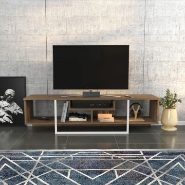 Comoda TV, Retricy, Asal 150, 150x35.2x40 cm, PAL, Alb/Maro