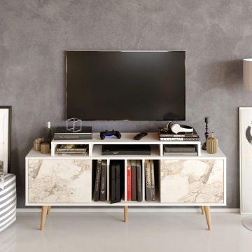 Comoda TV, Retricy, Char, 160x35x70.8 cm, PAL, Alb