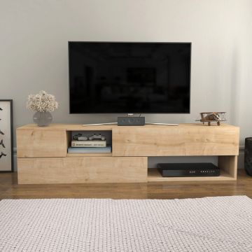 Comoda TV, Retricy, Morton, 160x37.7x40 cm, PAL, Stejar