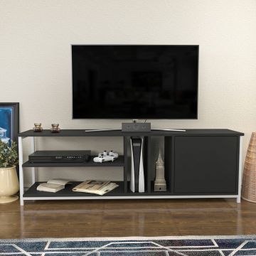 Comoda TV, Retricy, Oneida, 140x35.3x50.8 cm, PAL, Alb / Antracit