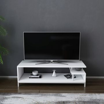 Comoda TV, Retricy, Reilly, 120x44.6x37.6 cm, PAL, Alb
