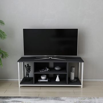 Comoda TV, Retricy, Rinaldo, 120x35x50.8 cm, PAL, Alb / Antracit