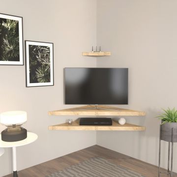 Comoda TV, Zena Home, Mensi, 120x5x49 cm, PAL, Stejar