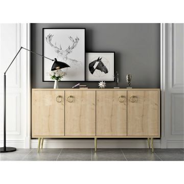 Consola, Olivia, Drop, 140x75x40 cm, PAL, Maro