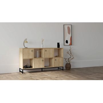Consola, Puqa Design, Umay, 160x85x40 cm, PAL, Safir / Negru