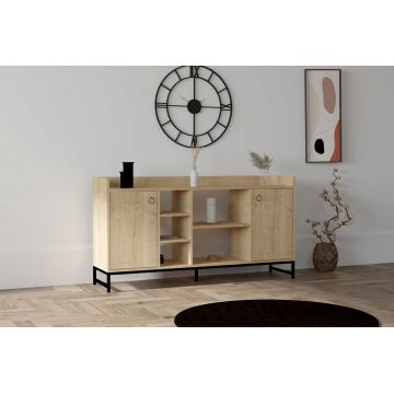Consola, Puqa Design, Vuslat, 160x85x40 cm, PAL, Safir / Negru