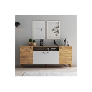 Consola, Tanmob, KSL0203, 180x79.3x44.5 cm, PAL , Alb/Pin Atlantic