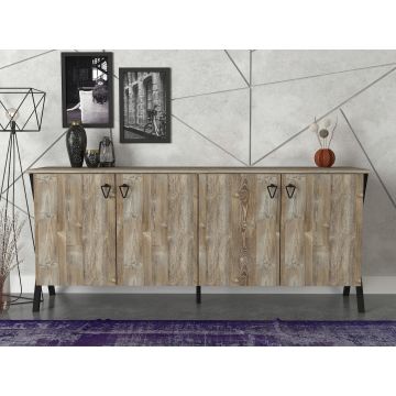 Consola, Tera Home, Zeth, 180x76.8x44.8 cm, PAL, Nuc / Negru