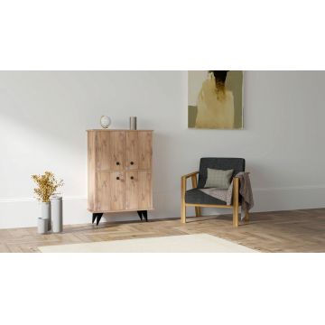 Dulap multifunctional, Puqa Design, Antik, 70x90x35 cm, PAL, Maro
