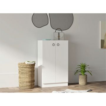 Dulap multifunctional, Puqa Design, Defne, 60x100x31.6 cm, PAL, Alb