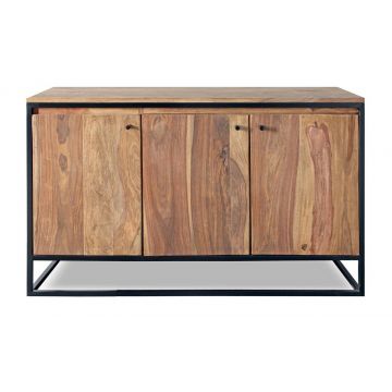 Bufet inferior Nartan, Bizzotto, 132x45x76 cm, otel/lemn de sheesham