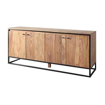 Bufet inferior Nartan, Bizzotto, 175x45x76 cm, otel/lemn de sheesham