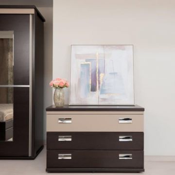 Comoda Cu 3 Sertare Pallas Wenge, 110 Cm