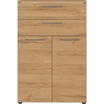 Comodă gri antracit înaltă cu aspect de lemn de stejar 80x120 cm Agenda – Germania