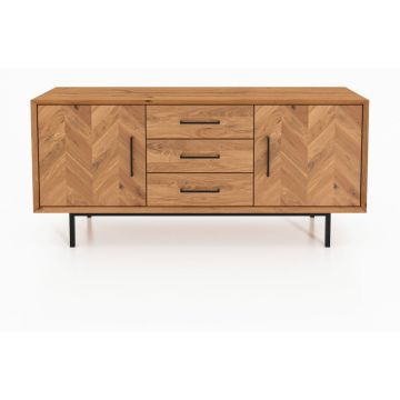 Comodă joasă din lemn de stejar 144x65 cm Abies – The Beds