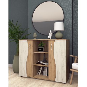 Comoda Tineret, 120x45x95cm, stejar k003/k001