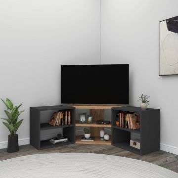 Comoda TV Colt cu 6 rafturi Ajan, 149 x 44 x 30 cm