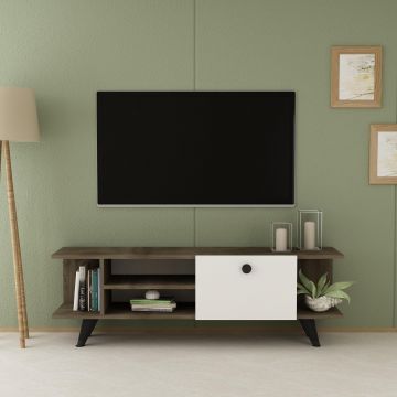 Comoda TV Fantery cu Rafturi si Usa, 120 x 45 x 30 cm