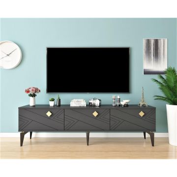Comoda Tv Hayri cu 3 Usi, 150 X 35 X 64 Cm