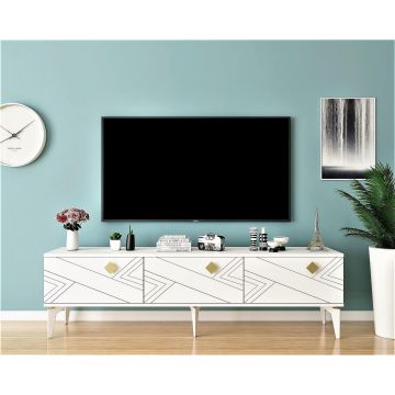 Comoda Tv Hayri cu 3 Usi, 150 X 35 X 64 Cm