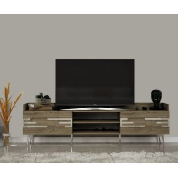 Comoda Tv Magda cu 2 Usi si 2 Rafturi, 184 X 30 X 53 Cm