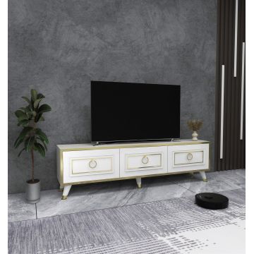 Comoda TV Sona 3 compartimente, Stil Danez, 150 x 45 x 30 cm