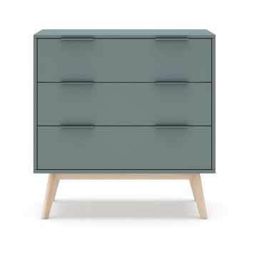 Comodă verde prăfuit 80x83x40 cm Pisco – Marckeric