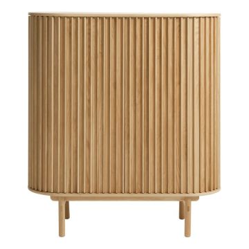 Dulap în culoare naturală cu aspect de lemn de stejar 110x125 cm Carno – Unique Furniture