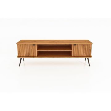 Comodă TV din lemn de stejar 180x57 cm Kula – The Beds