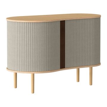 Comodă bej/în culoare naturală joasă cu aspect de lemn de stejar cu ușă glisantă 100x67 cm Audacious – UMAGE Comodă bej/în culoare naturală joasă cu aspect de lemn de stejar cu ușă glisantă 100x67 cm Audacious – UMAGE