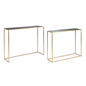 Set 2 console Desur, Bizzotto, 100 x 28 x 80 cm, otel, finisaj emailat