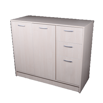 Comoda pal melaminat, mesteacan, 120 x 100 x 50 cm