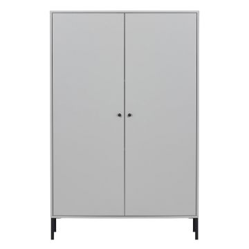 Dulap gri deschis din lemn de pin 100x155 cm Xam – WOOOD