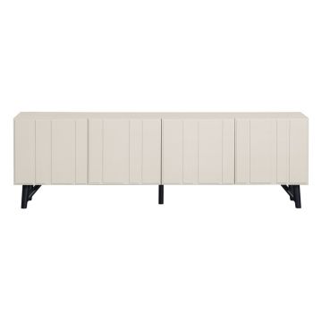 Comodă TV crem din lemn de pin 181x56 cm Miller – WOOOD