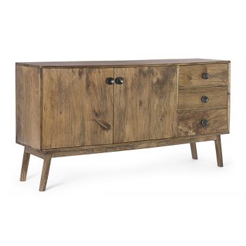 Bufet inferior Sylvester, Bizzotto, 150 x 40 x 80 cm, lemn de mango/otel