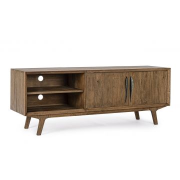 Comoda TV Sherman, Bizzotto, 152 x 40 x 55 cm, lemn de mango