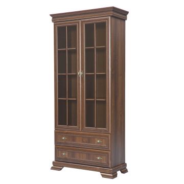 Vitrina living VMW2, 2 usi, 2 sertare, Nuc