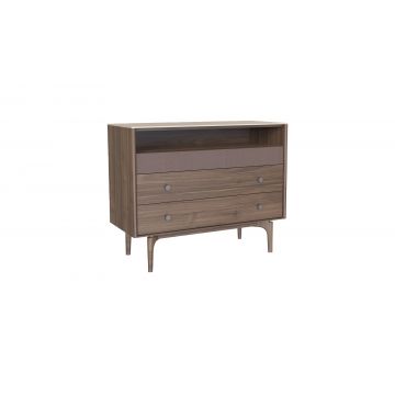 Comoda din pal si lemn, cu 3 sertare, Costa Natur, l110,5xA47,1xH88,3 cm