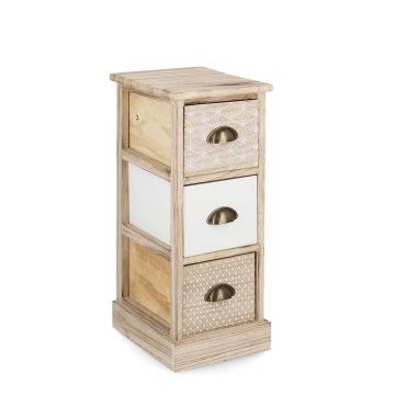 Comoda Finnley, Bizzotto, 26 x 32 x 62 cm, lemn de paulownia