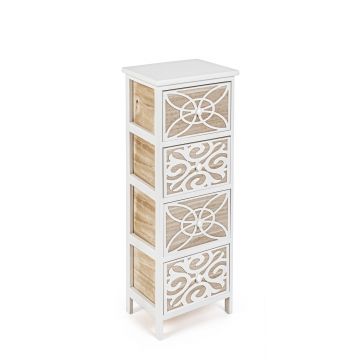 Comoda Pattern, Bizzotto, 26 x 32 x 80 cm, lemn de paulownia