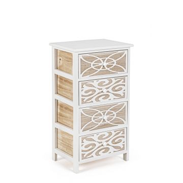 Comoda Pattern, Bizzotto, 40 x 29 x 73 cm, lemn de paulownia